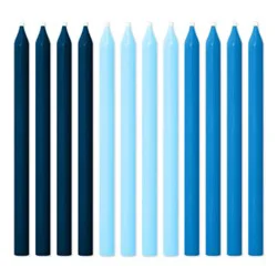 American Greetings Long Thin Shades Of Blue Birthday Candles - 12 Count