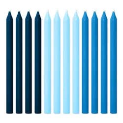 American Greetings Long Thin Shades Of Blue Birthday Candles - 12 Count