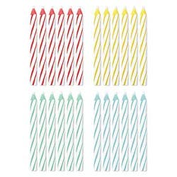 American Greetings Green/yellow/red/blue Colors Spiral Birthday Candles - 24 Count