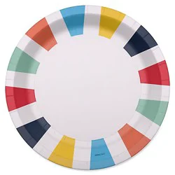 American Greetings Multicolored Deco 7" Paper Plates - 10 Count