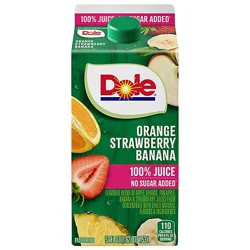 Dole 100% Orange Strawberry Banana Juice 52 Fz - 52 Fz