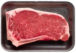 Beef Top Loin Ny Strip Steak Bone In - Lb