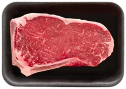 Beef Top Loin Ny Strip Steak Bone In Thin - Lb