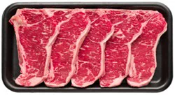 Beef Top Loin Ny Strip Steak Bone In Thin Value Pack - Lb