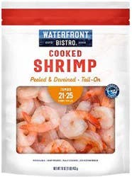 Waterfront Bistro Shrimp Cooked 21-25 Ct Peeled Tail On - 1 Lb