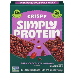 Simplyprotein Bar Snack Dark Chocolate Amd 4ct - 5.64 Oz