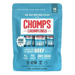 Chomps Sea Salt Mini Chomplings Beef Sticks - 14 Count