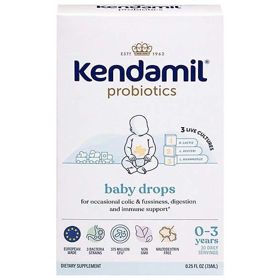 slide 1 of 1, Kendamil Probiotics Baby Drops - 0.25 Fz, 0.25 fl oz
