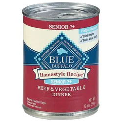 Blue Buffalo Blue's Homestyle Recipe Natural Adult Wet Dog Food Senior Beef - 12.5 Oz