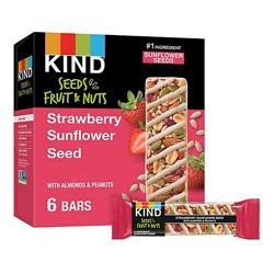 Kind Seeds Fruit & Nuts Strawberry Sunflower Seed Gluten Free Bars - 6-1.4 Oz