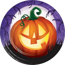Signature Select Pumpkin Glow Lunch Plates - 8 Count