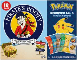 Pirate's Booty Pokemon Aged White Cheddar Corn Puffs - 18 Count