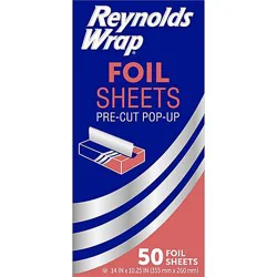 Reynolds Wrappers Aluminum Foil Foodwrap 14 Inch 14 Inch X 10.25 Inch 1 Pack 50 Count - 50 Ct