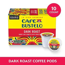 Cafe Bustelo 3.3 Ounce Dark Roast 10 Count Coffee K-Cup Each - 10 Ct