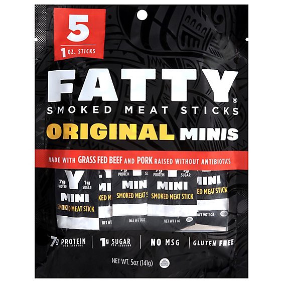 slide 1 of 5, Fatty Meat Sticks Original 5oz - 5 Oz, 5 oz