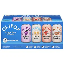Olipop Prebiotic Varitey Pack 8-12fz - 8-12 Fz