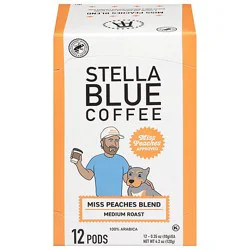 Stella Blue Coffee Miss Peaches Single Serve - 12 Ct