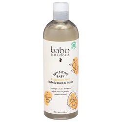 Babobotani Baby Wash Bubble Bath Frangrance Free - 15 Fz