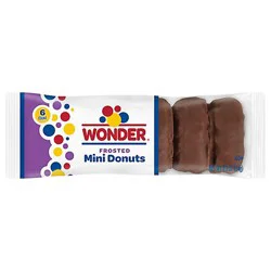 Wonder Chocolate Frosted Donuts 6 Count - 3.3 Oz