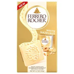 Ferrero Rocher White Hazelnut Chocolate Squares - 3.7 Oz