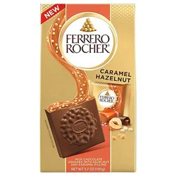 Ferrero Rocher Caramel Hazelnut Chocolate Squares - 3.7 Oz
