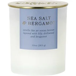 Overjoyed Boutiqe Glass Candle Sea Salt & Bergamot - 10 Oz