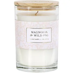 Overjoyed Boutiqe Glass Candle Magnolia & Wild Fig - 20 Oz