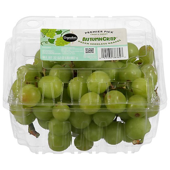slide 1 of 1, Signature Select Grapes Green Autumn Crisp 2 Lb - 2 Lb, 2 lb