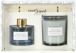 Overjoyed Boutiqe Diffuser Candle Set Sea Salt & Bergamot - Each