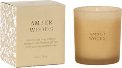 Overjoyed Boutiqe Box Candle Amber Woods - 6 Oz
