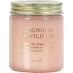 Overjoyed Boutiqe Glass Candle Magnolia & Wild Fig - 8 Oz