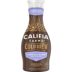 Califia Farms Pure Black Espresso Blend Cold Brew Coffee 48 Fl Oz - 48 Fz