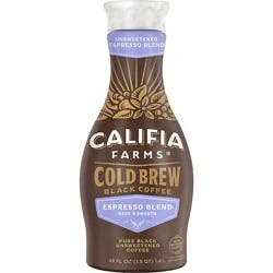 Califia Farms Pure Black Espresso Blend Cold Brew Coffee 48 Fl Oz - 48 Fz