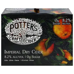 Potters Imperial Dry Cider 12pack Can - 12-12 Fz