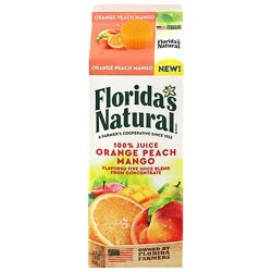 Florida's Natural 100% Orange Peach Mango Juice - 52 Fl. Oz.
