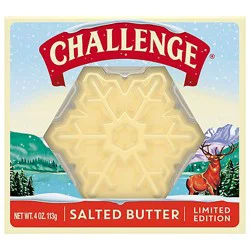 Challenge Winter Snowflake Salted Butter 4 Oz - 4 Oz