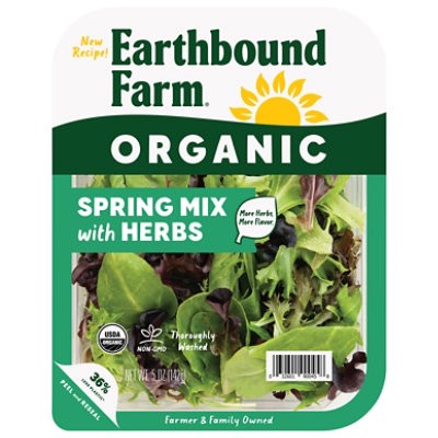 slide 1 of 1, Earthbound Farm Organic Spring Mix With Herbs - 5 Oz, 5 oz