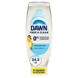 Dawn Ez-Squeeze Dishwashing Liquid, Free & Clear Fragrance Free - 24.3 Fl. Oz.