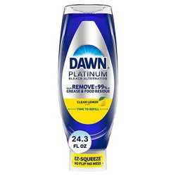 Dawn Platinum Ez-Squeeze Dishwashing Liquid, Clean Lemon - 24.3 Fl. Oz.