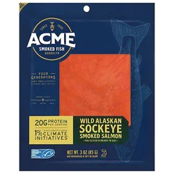 Acme Wild Alaskan Sockeye Smoked Salmon - 3 Oz