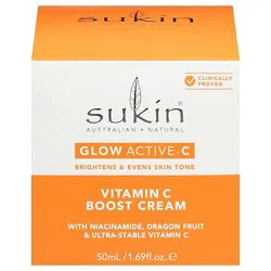 Sukin Cream Glow Boost Active C - 1.69 Fz