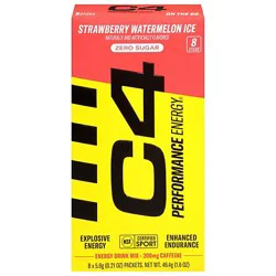 C4 Performance Energy Otg Water Enhance Strawberry Watermelon Ice 8ct - 1.68 Fz