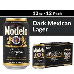 Modelo Negra Mexican Amber Lager Beer In Cans - 12-12fz