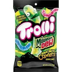 Trolli Limited Edition Mountain Dew Sour Bite Crawlers Gummy Candy - 6.3 Oz