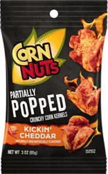 Corn Nuts Partially Popped Kickin Cheddar 3oz - 3 Oz