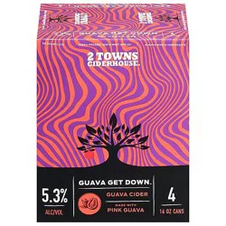 2 Towns Ciderhouse Guava Get Down Cider - 4-16 Fl. Oz. In Cans - 4-16 Fz
