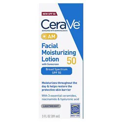 Cerave Am Facial Moisturizing Lotion Spf 50, 3oz - 3 Fz
