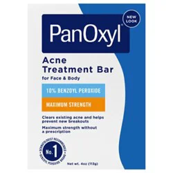 Panoxyl Acne Treatment Bar, 10% Benzoyl Peroxide, 4 Oz - 4 0z
