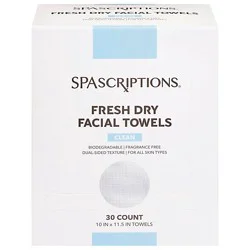 Spascriptions Fresh Dry Facial Towelettes 30ct - 30 Ct