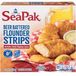 Seapack Beer Battered Flounder Strips 13 Oz - 13 Oz